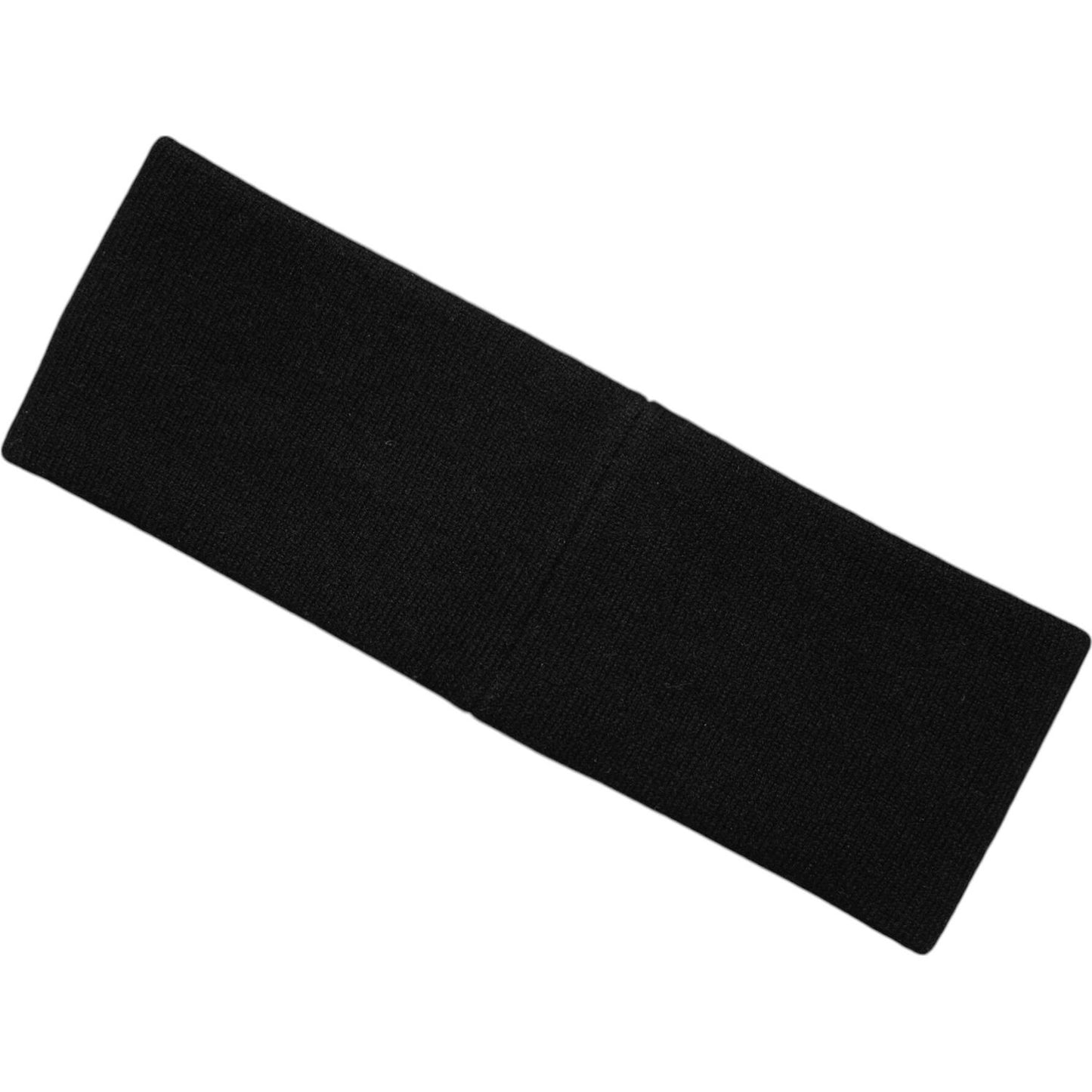 Dolce & Gabbana Black White DG Cashmere Knitted Headband Hat Dolce & Gabbana Black
