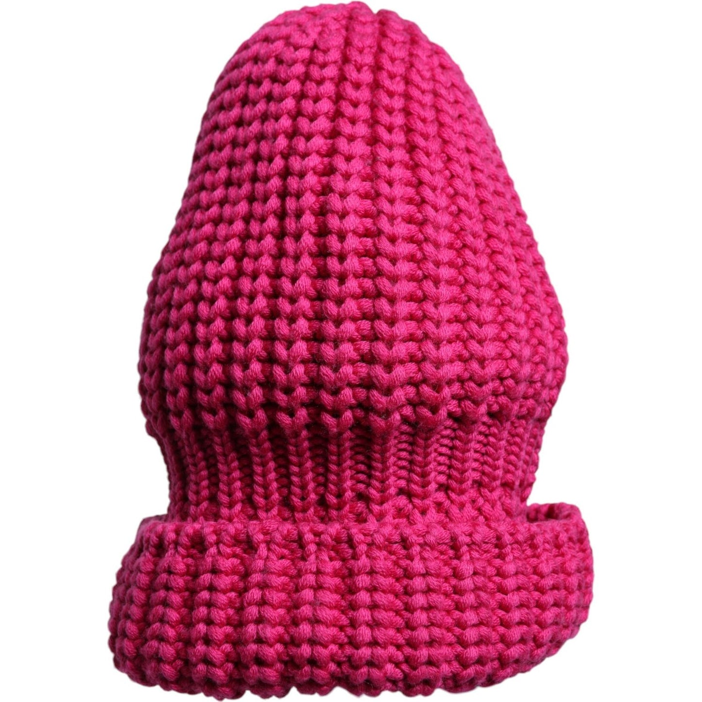 Dolce & Gabbana Pink Solid Wool Knitted Winter Beanie Hat Dolce & Gabbana Maroon