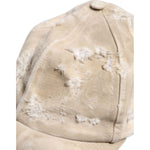 Dolce & Gabbana Dolce & Gabbana Beige Tattered Cotton 6 Panels Baseball Cap HAT9820-58 1728,58 cm|M,67345645728,Accessories,Beige,Dolce & Gabbana,Hats & Caps - Men - Accessories,Material: 100% Cotton,Men,Men - Accessories,New with tags