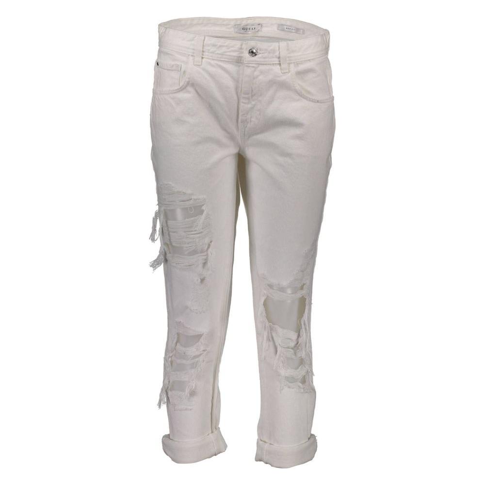Guess Jeans White Cotton Women Jeans Guess Jeans Gray
