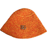 Dolce & Gabbana Dolce & Gabbana Orange Cotton Crochet DG Logo Bucket Hat HAT9659 1728,67345645728,Accessories,Dolce & Gabbana,Hat - Women - Accessories,Material: 100% Cotton,New with tags,Orange,Women,Women - Accessories