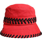 Dolce & Gabbana Dolce & Gabbana Red Lace Polyester Wide Brim Bucket Hat HAT9798-57 1728,57 cm|S,67345645728,Accessories,Dolce & Gabbana,Hat - Women - Accessories,Materials: 100% Polyester,New with tags,Red,Women,Women - Accessories