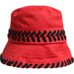 Dolce & Gabbana Dolce & Gabbana Red Lace Polyester Wide Brim Bucket Hat HAT9798-57 1728,57 cm|S,67345645728,Accessories,Dolce & Gabbana,Hat - Women - Accessories,Materials: 100% Polyester,New with tags,Red,Women,Women - Accessories