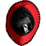 Dolce & Gabbana Dolce & Gabbana Red Lace Polyester Wide Brim Bucket Hat HAT9798-57 1728,57 cm|S,67345645728,Accessories,Dolce & Gabbana,Hat - Women - Accessories,Materials: 100% Polyester,New with tags,Red,Women,Women - Accessories