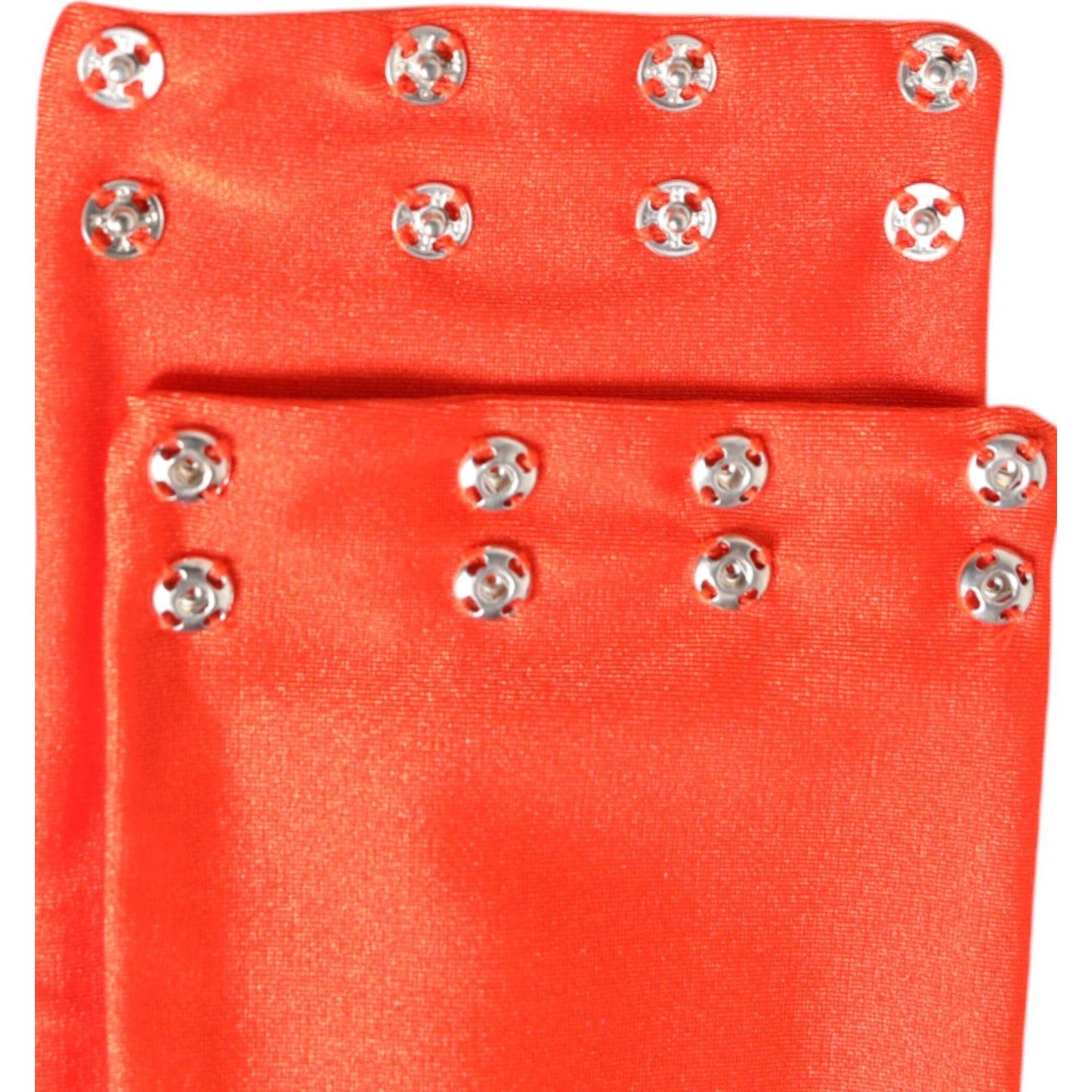 Dolce & Gabbana Orange Nylon Stretch Women Neck Warmer Scarf Dolce & Gabbana Tomato