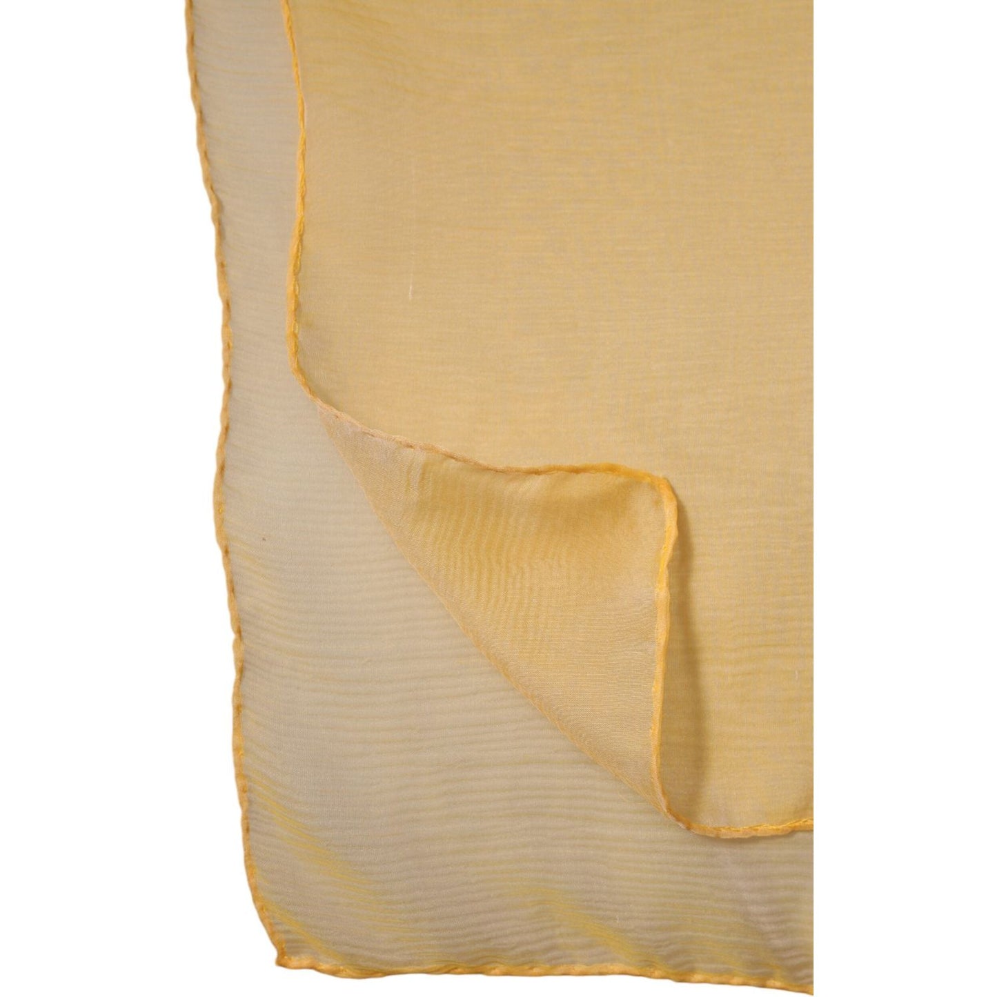 Dolce & Gabbana Yellow Silk Rectangle Wrap Shawl Scarf Dolce & Gabbana Tan