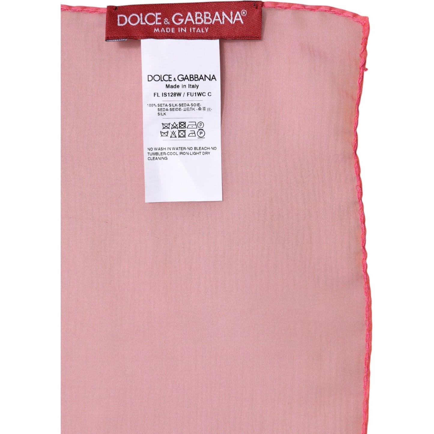 Dolce & Gabbana Pink Silk Rectangle Women Wrap Shawl Scarf Dolce & Gabbana Tan