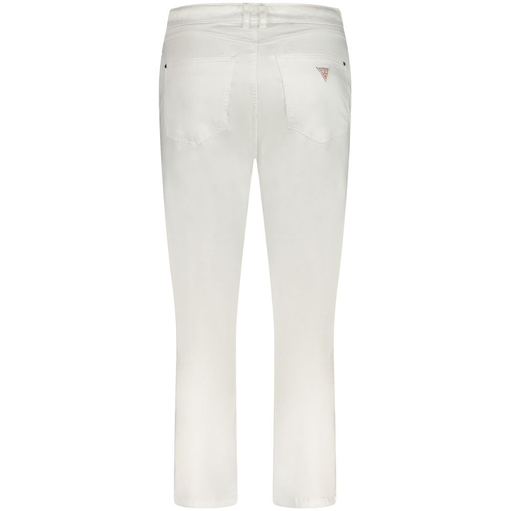 Guess Jeans White Lyocell Women Jeans Guess Jeans Light Gray