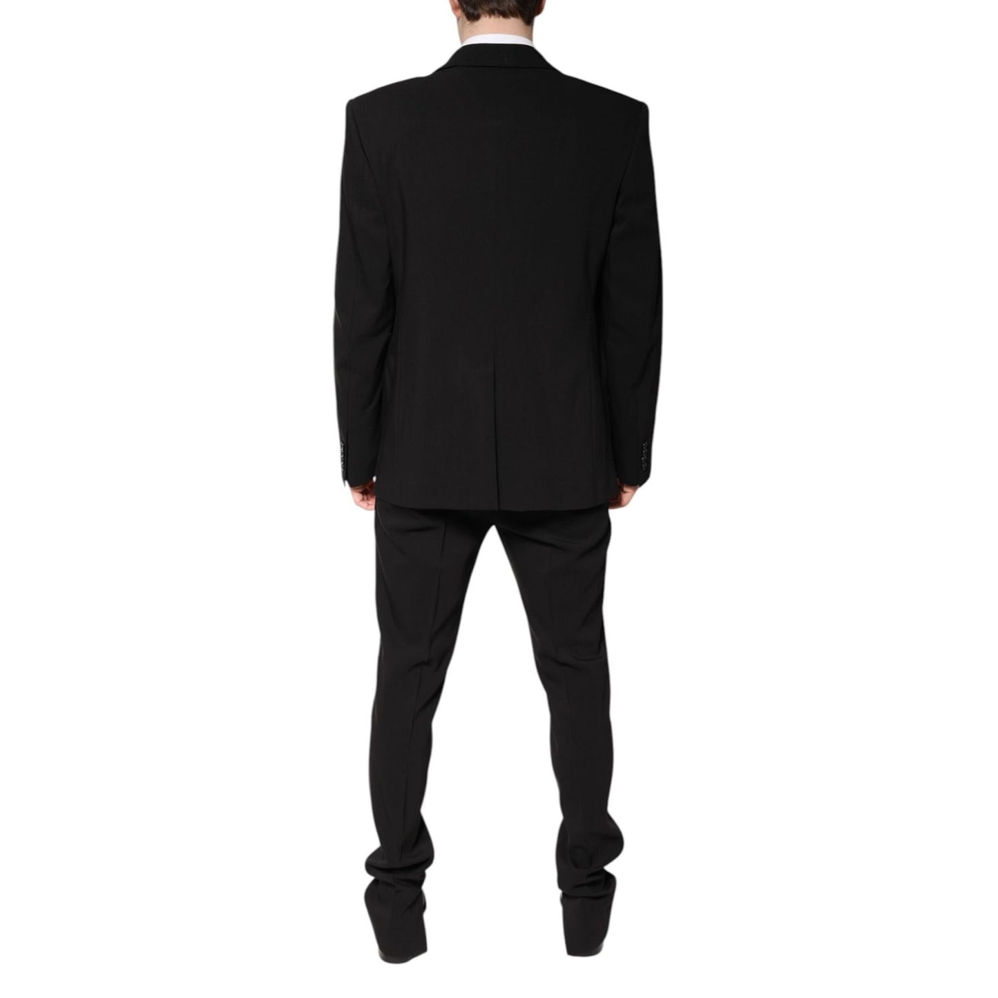 Dolce & Gabbana Black Cotton Single Breasted 2 Piece Suit KOS2300-54