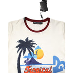 Dolce & Gabbana White Cotton Print Short Sleeves Top T-shirt TSH90388-36