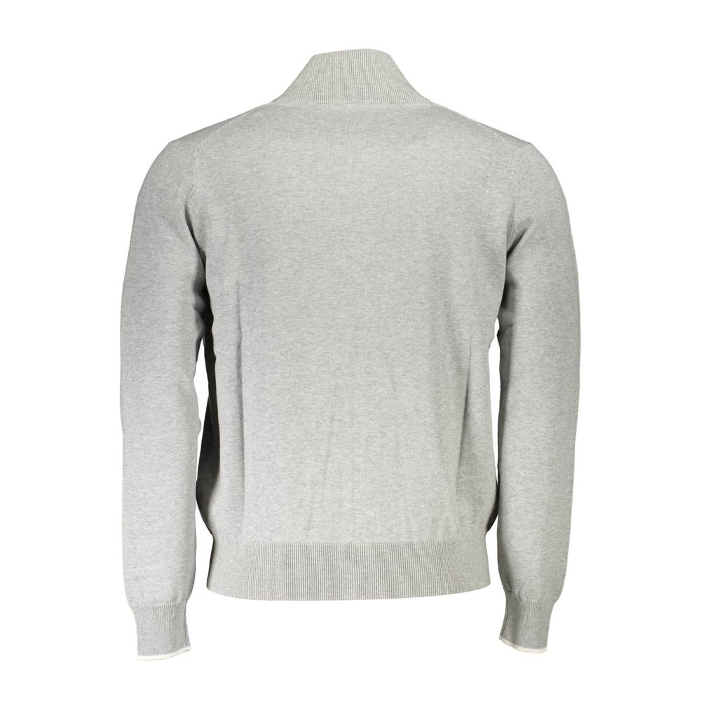 North Sails Gray Cotton Men Sweater North Sails Gray