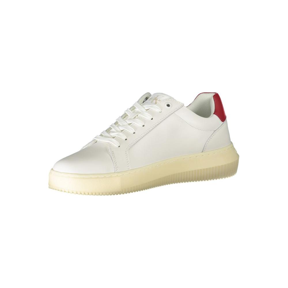 Calvin Klein White Polyester Sneaker Calvin Klein Light Gray