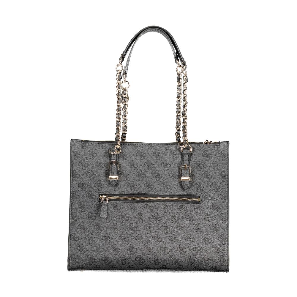 Guess Jeans Black Polyethylene Women Handbag Guess Jeans Dim Gray