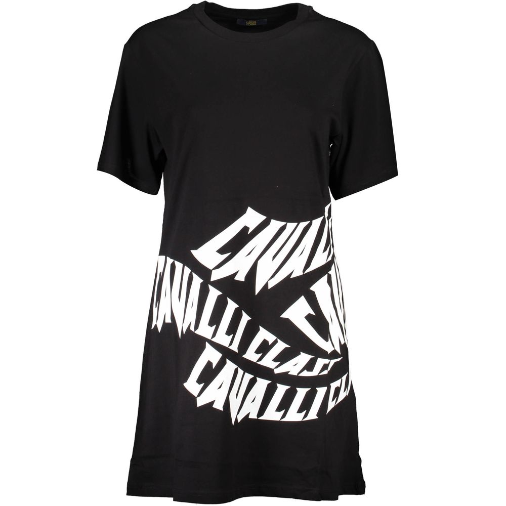 Cavalli Class Black Cotton Women Dress Cavalli Class Black