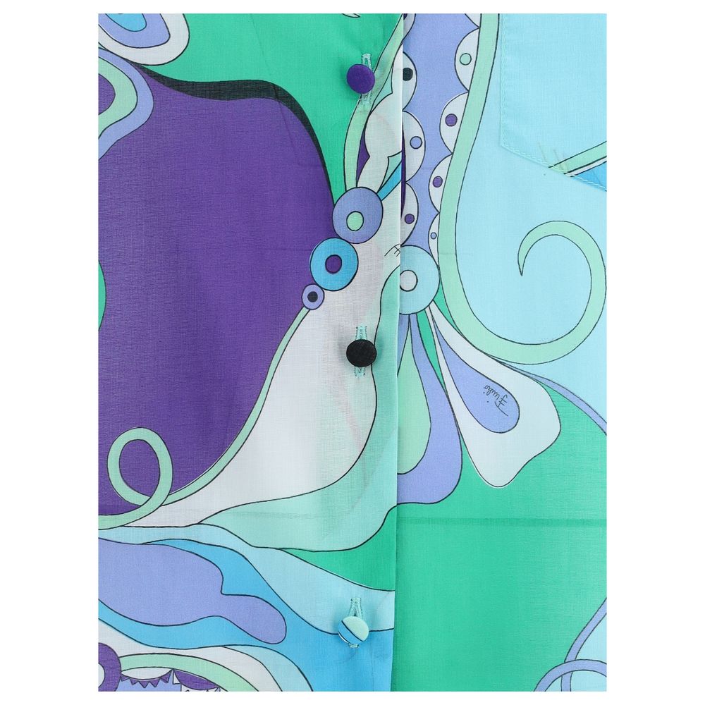 Emilio Pucci Orchid print Shirt Emilio Pucci Sky Blue