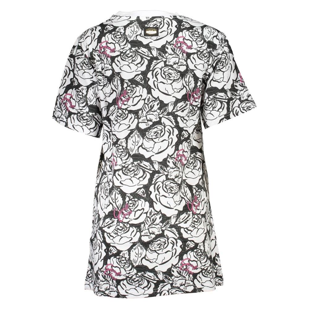 Cavalli Class White Cotton Women Dress Cavalli Class Dark Slate Gray