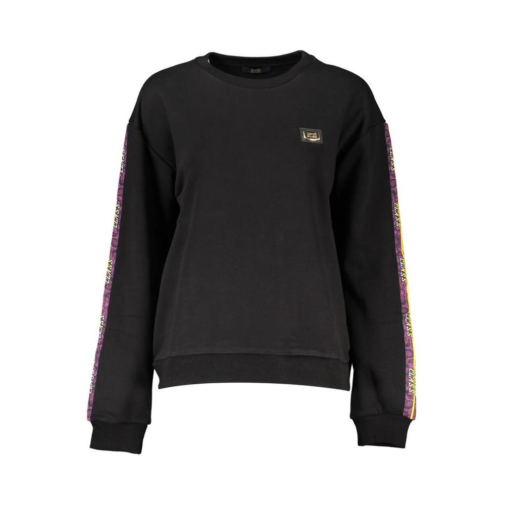 Cavalli Class Black Cotton Women Sweater Cavalli Class Black