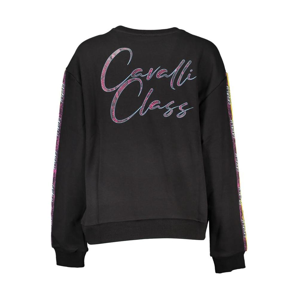 Cavalli Class Black Cotton Women Sweater Cavalli Class Dark Slate Gray