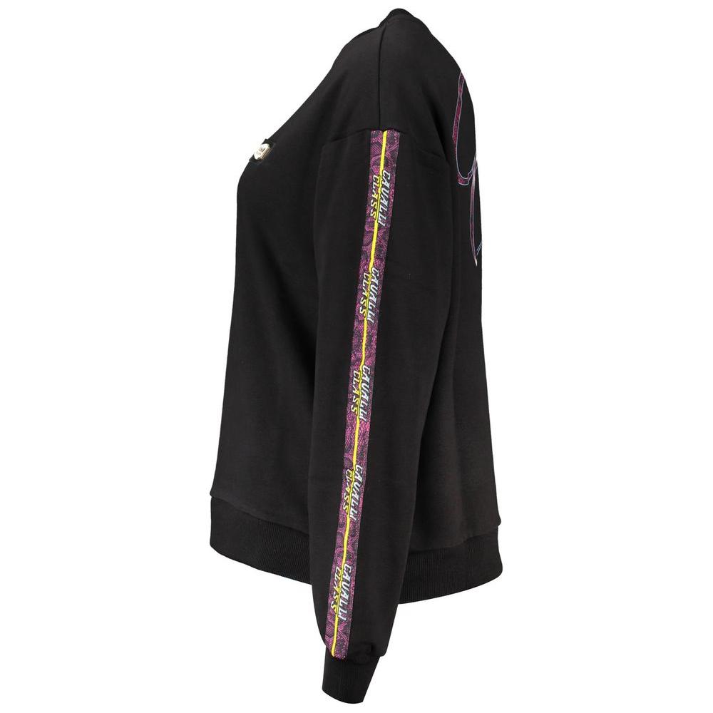 Cavalli Class Black Cotton Women Sweater Cavalli Class Black