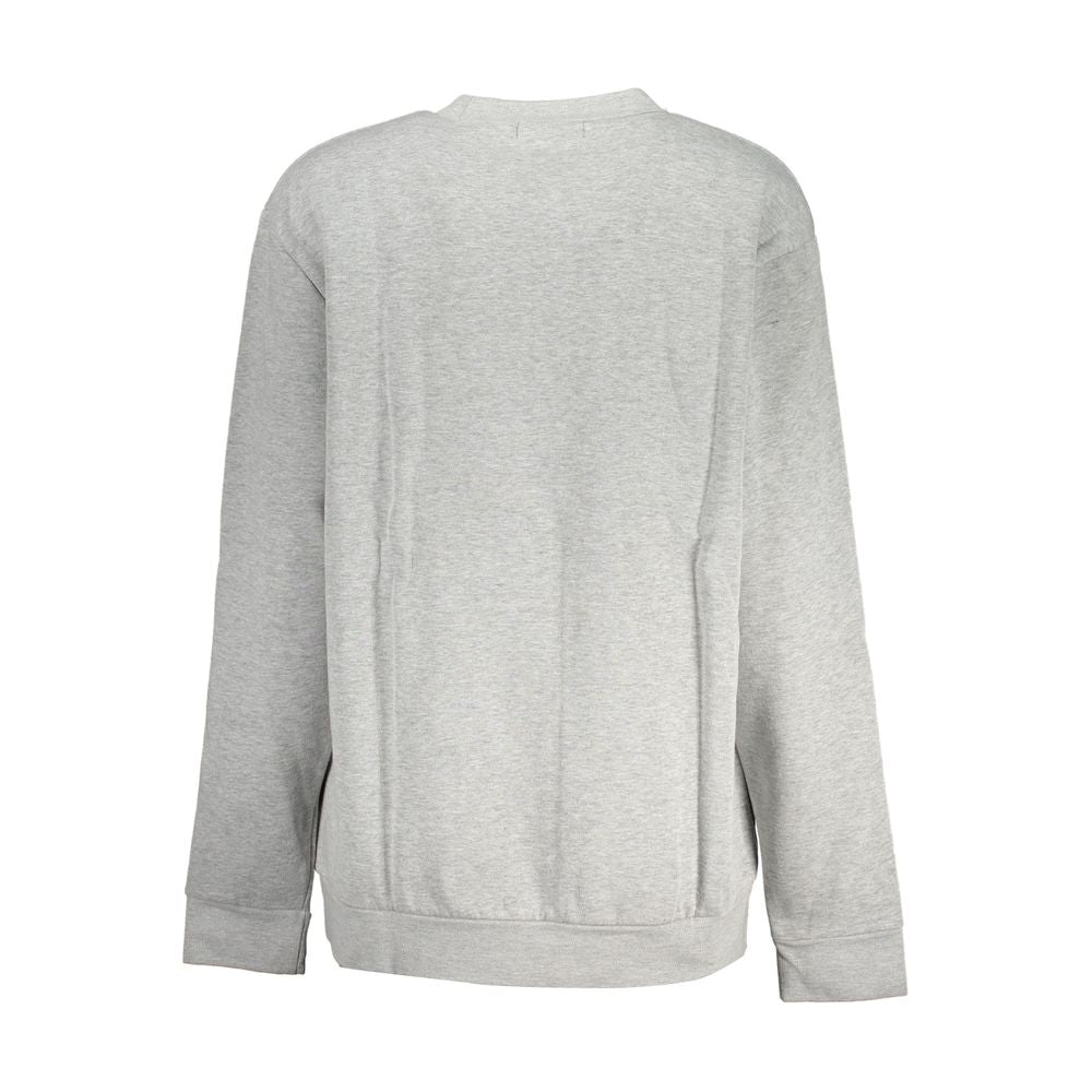 Cavalli Class Chic Gray Crew Neck Fleece Sweatshirt Cavalli Class Gray