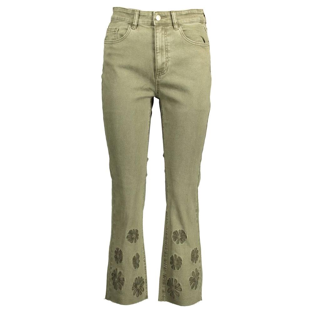 Desigual Green Cotton Women Jeans Desigual Slate Gray