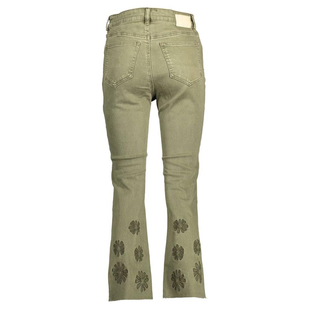 Desigual Green Cotton Women Jeans Desigual Slate Gray