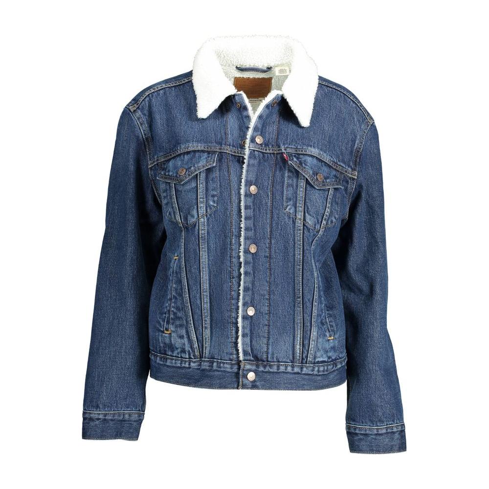 Levi's Blue Cotton Women Jacket Levi's Dark Slate Gray
