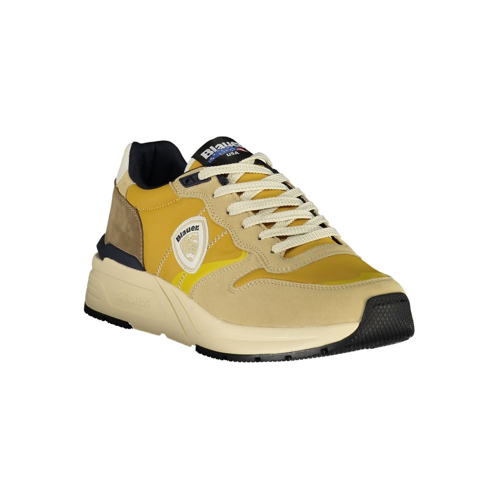 Blauer Beige Polyester Men Sneaker Blauer Tan
