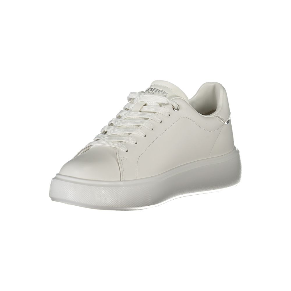 Blauer White Leather Women Sneaker Blauer Gray