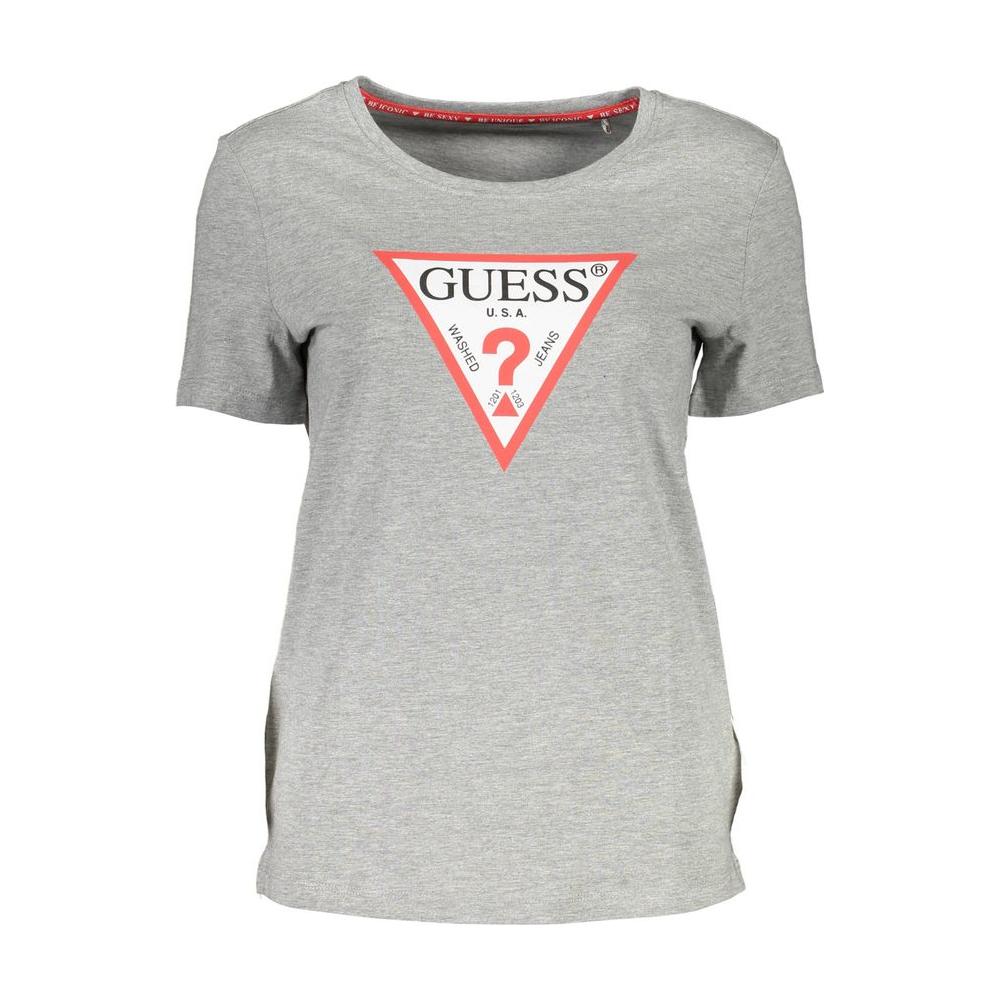 Guess Jeans Gray Cotton Women T-Shirt Guess Jeans Gray