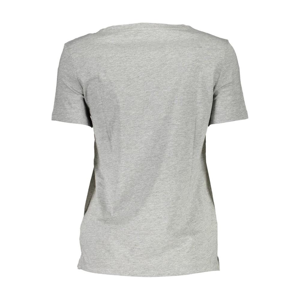 Guess Jeans Gray Cotton Women T-Shirt Guess Jeans Gray