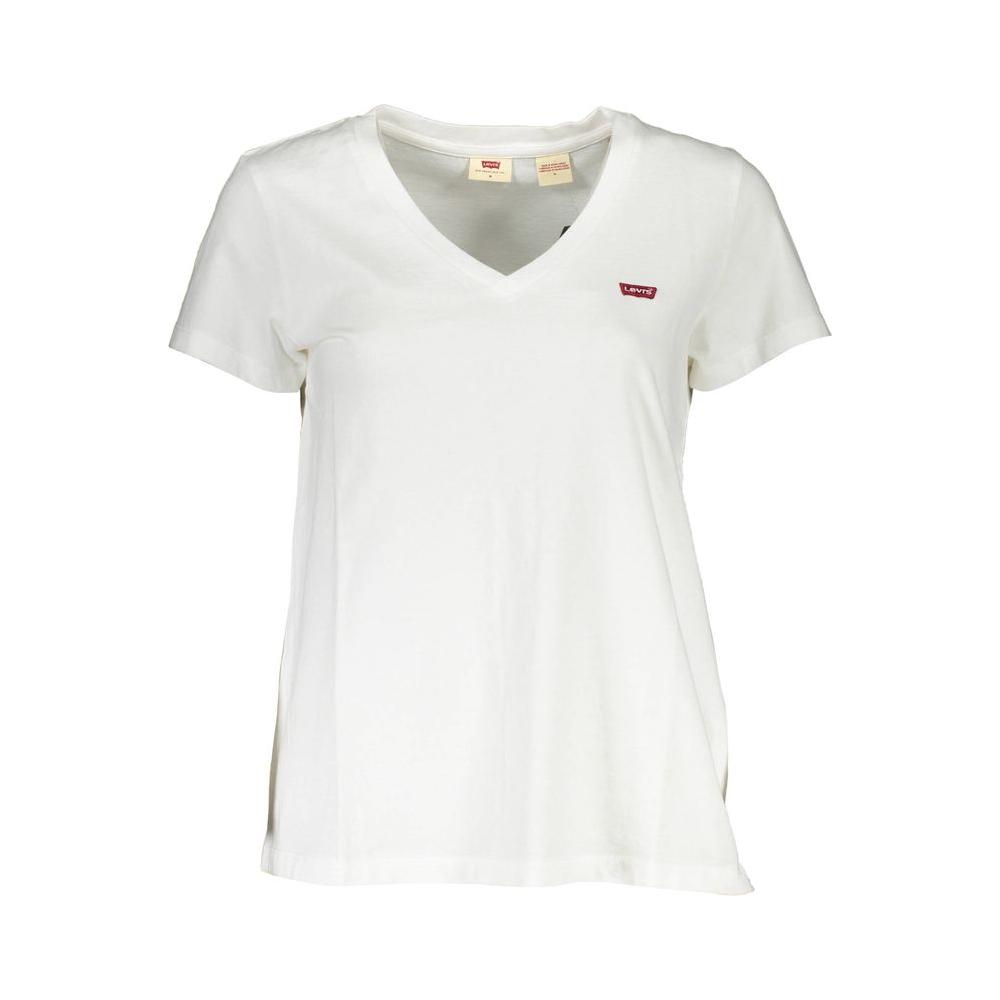 Levi's White Cotton Women T-Shirt Levi's Beige