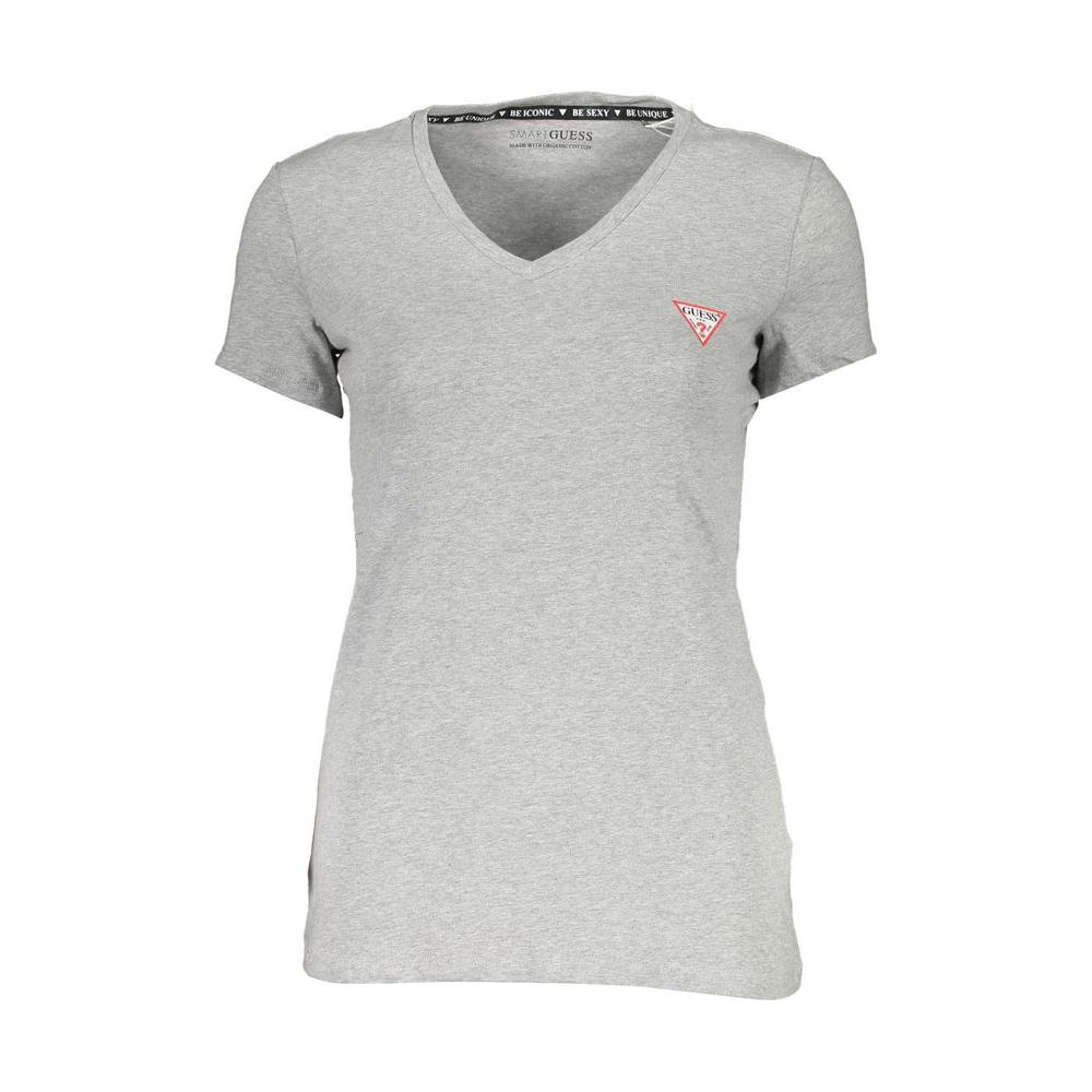 Guess Jeans Gray Cotton Women T-Shirt Guess Jeans Gray