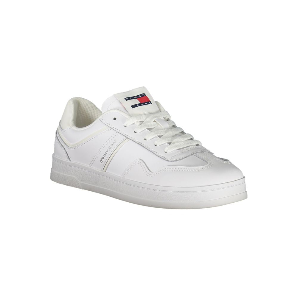 Tommy Hilfiger White Polyethylene Women Sneaker Tommy Hilfiger Light Gray