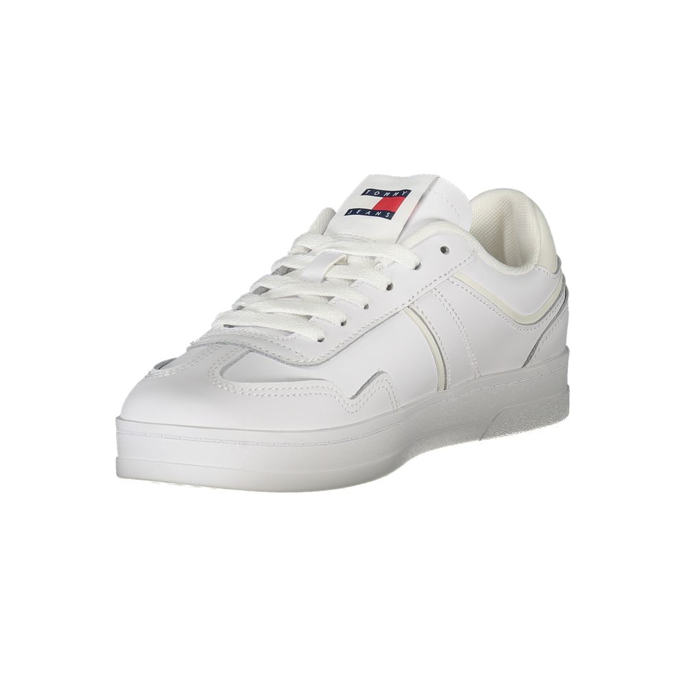 Tommy Hilfiger White Polyethylene Women Sneaker Tommy Hilfiger Light Gray