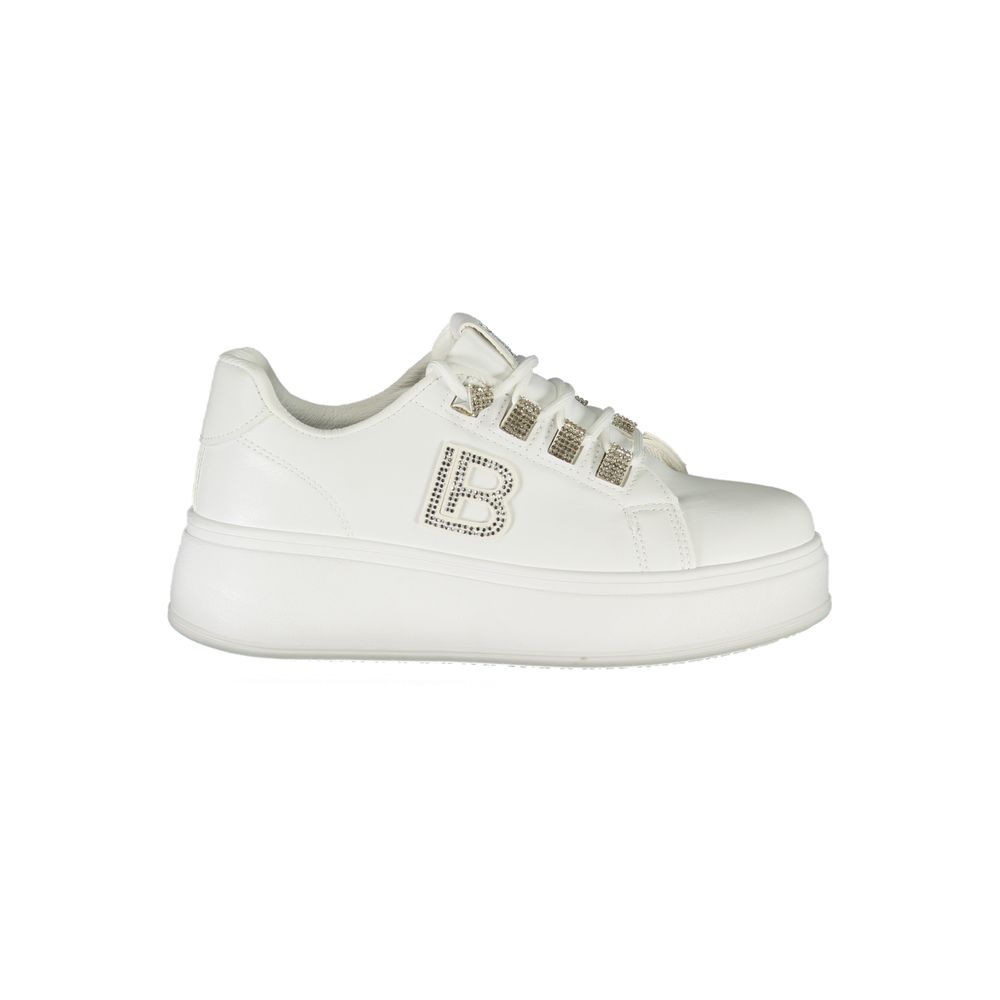 Laura Biagiotti White Polyester Women Sneaker Laura Biagiotti Light Gray