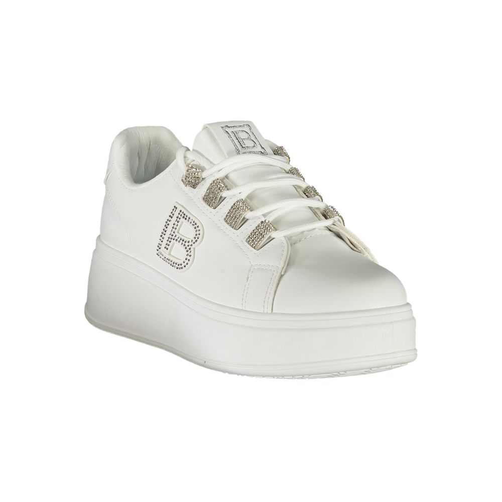 Laura Biagiotti White Polyester Women Sneaker Laura Biagiotti Light Gray