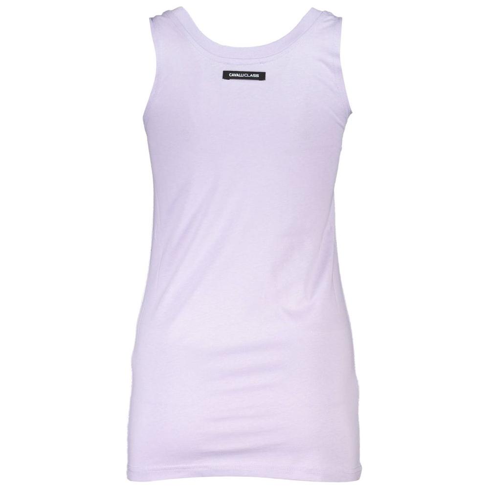 Cavalli Class Purple Cotton Women Top Cavalli Class Lavender