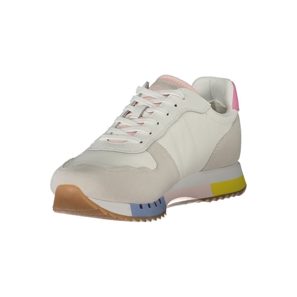 Blauer White Leather Women Sneaker Blauer Gray