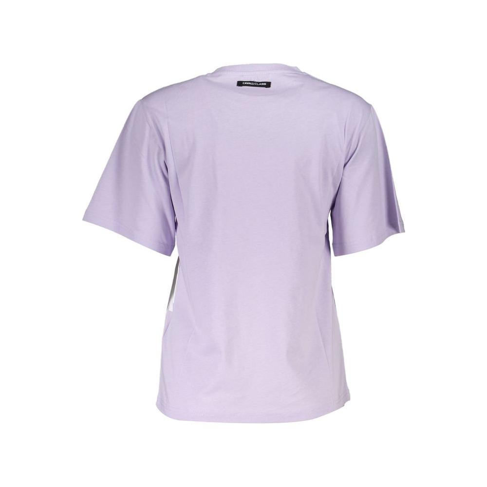 Cavalli Class Purple Cotton Women T-Shirt Cavalli Class Thistle