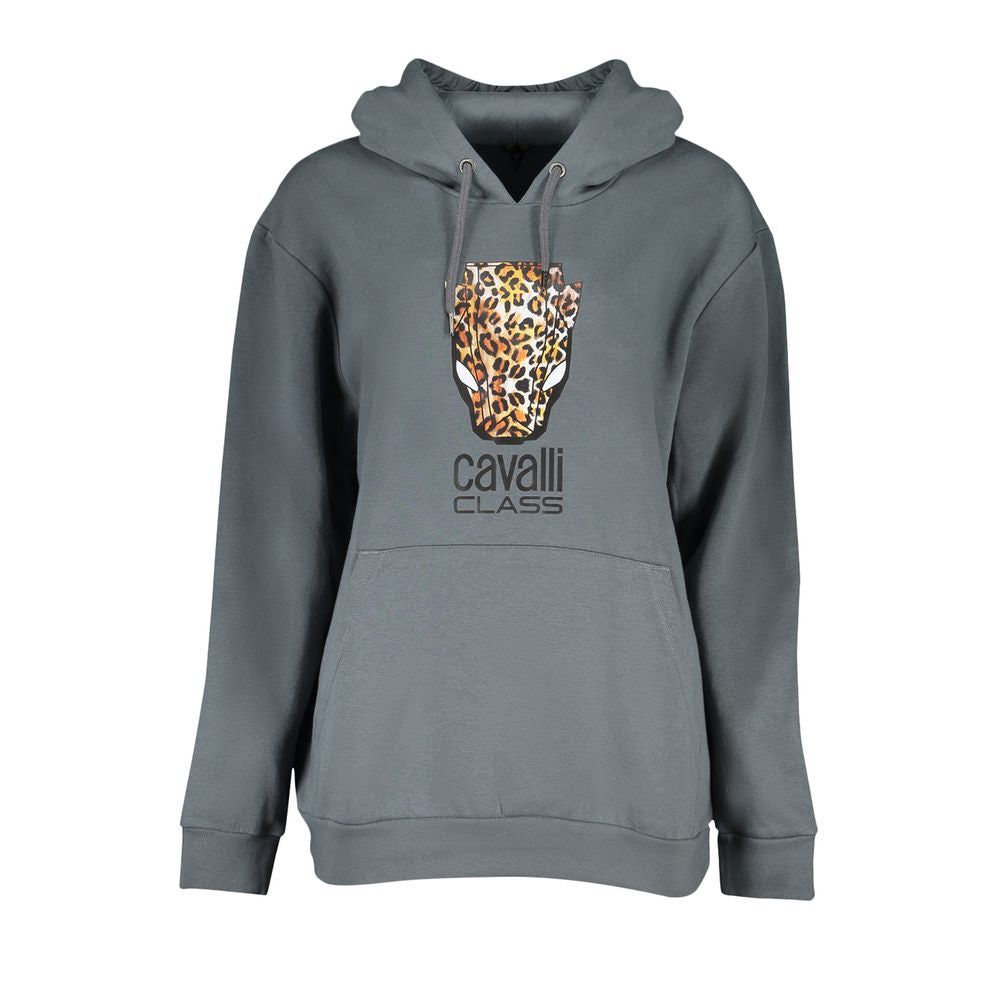 Cavalli Class Gray Cotton Women Sweater Cavalli Class Dim Gray