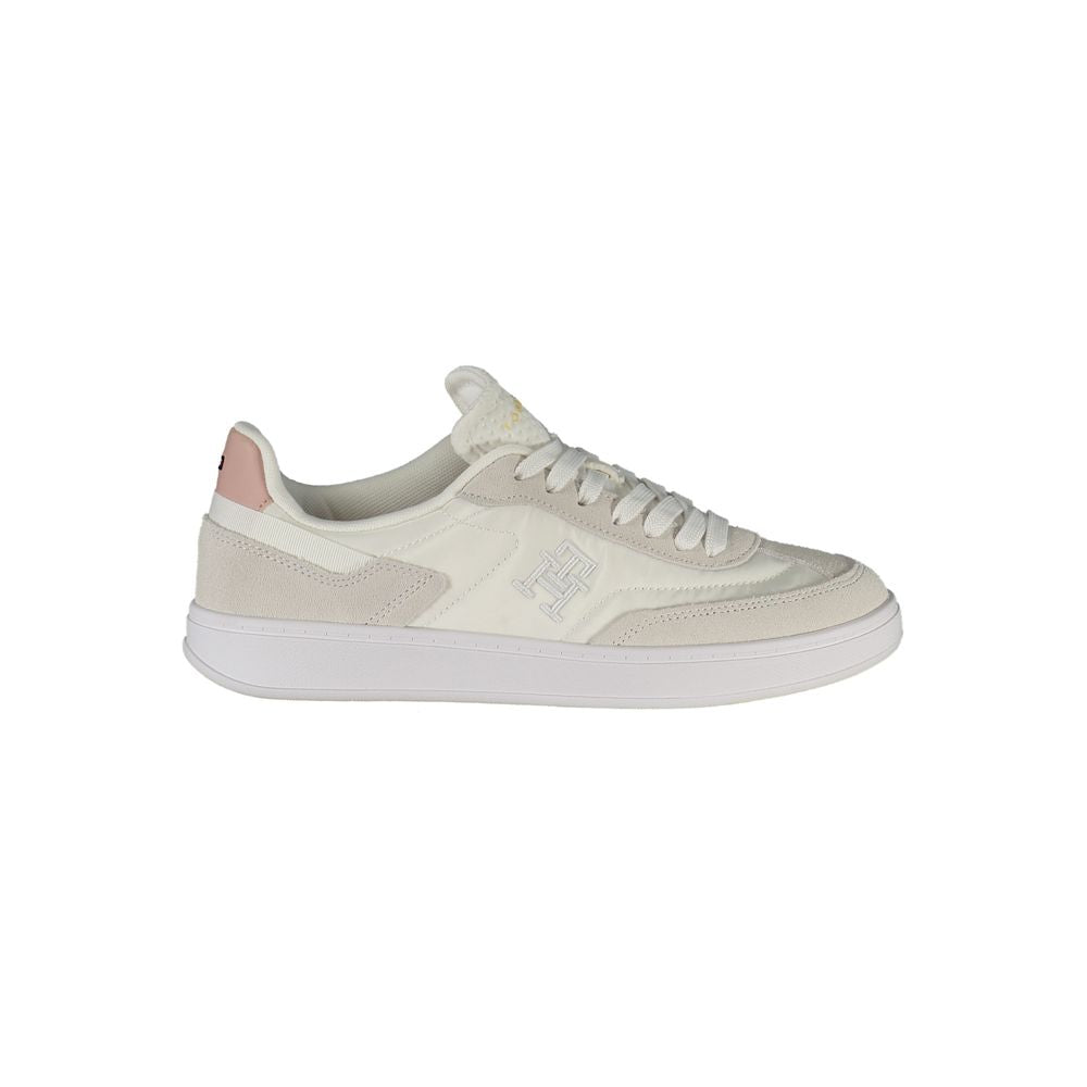 Tommy Hilfiger White Polyethylene Women Sneaker Tommy Hilfiger Light Gray