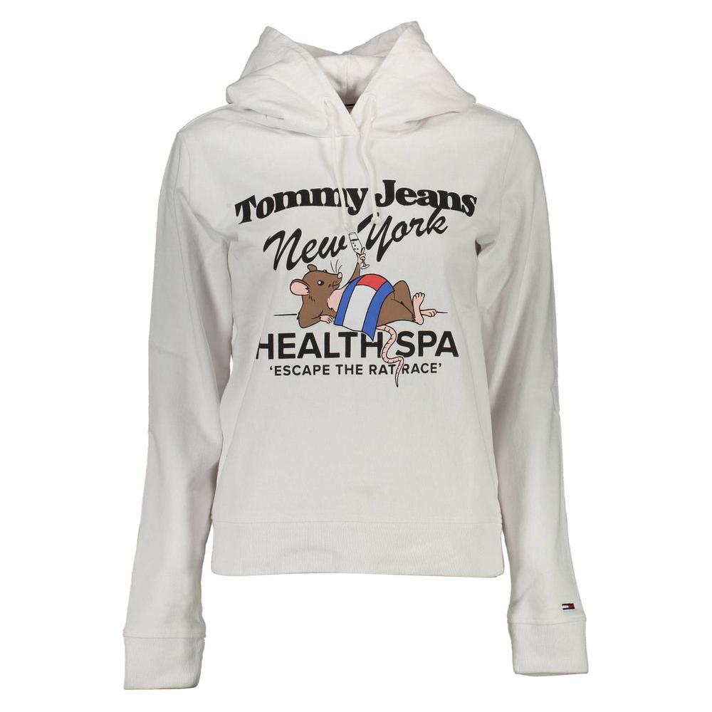 Tommy Hilfiger White Cotton Women Sweater Tommy Hilfiger Light Gray