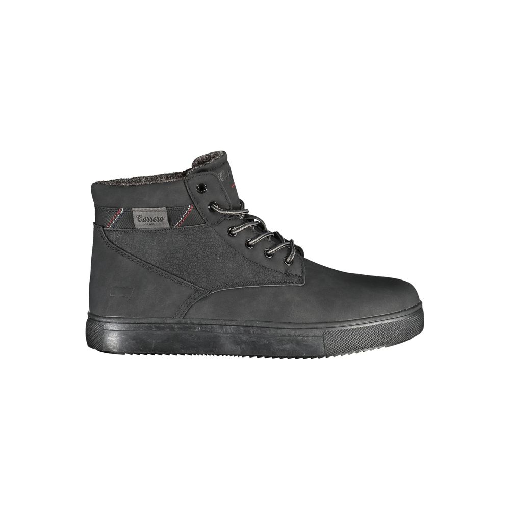 Carrera Chic Black Lace-up Boots with Contrast Details Carrera Dark Slate Gray