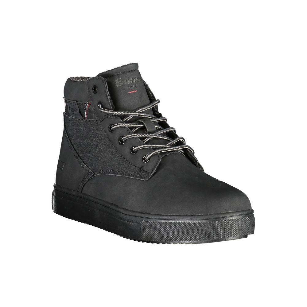 Carrera Chic Black Lace-up Boots with Contrast Details Carrera Dark Slate Gray