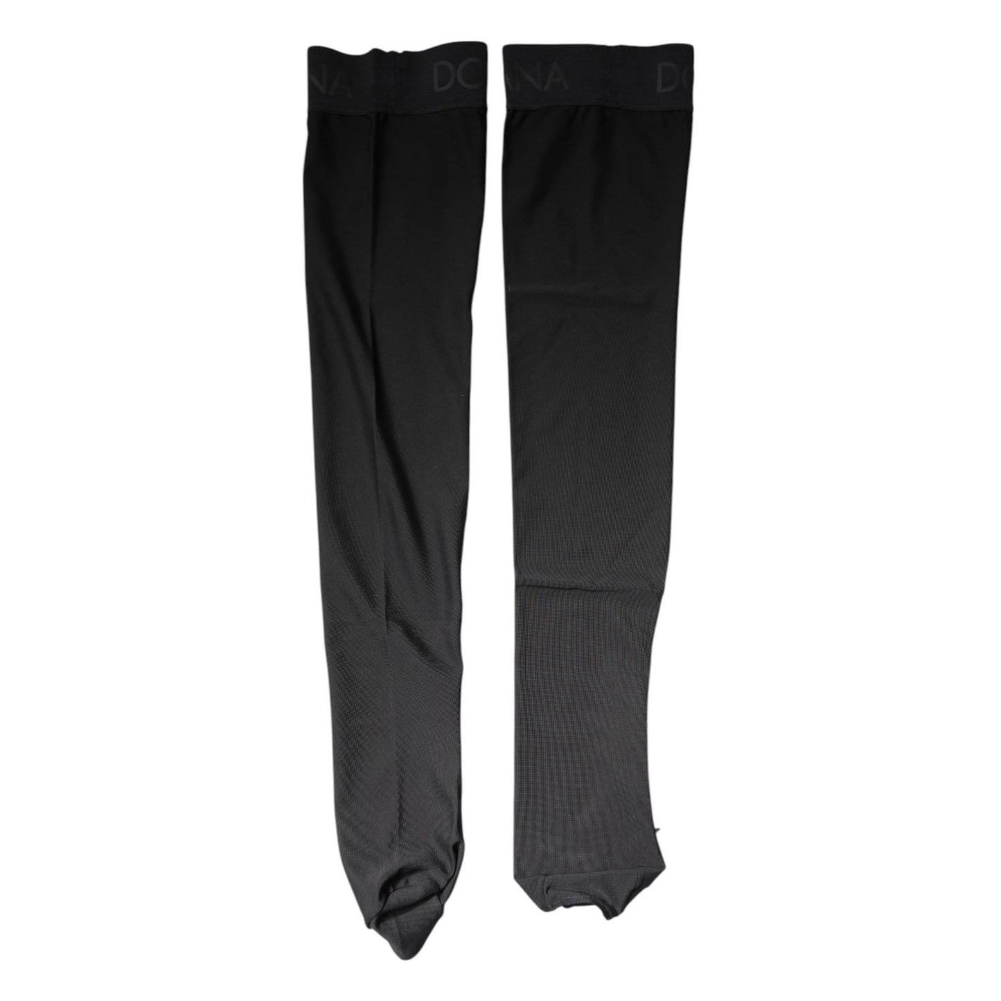 Dolce & Gabbana Black Viscose Stretch Over Calf Stockings Socks SCS2264-S