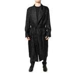 Dolce & Gabbana Black Silk DG Logo Men Wrap Robe Coat Jacket JKT41427-46