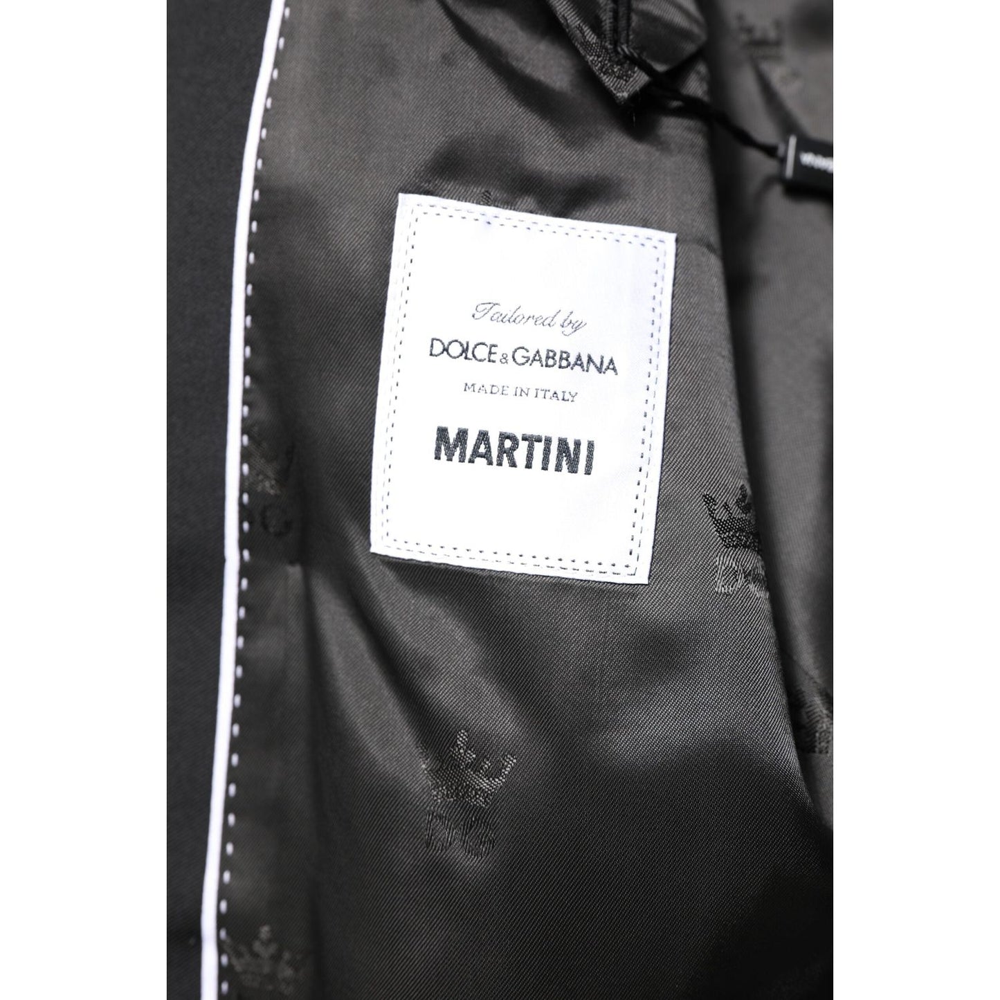 Dolce & Gabbana Black MARTINI Double Breasted Coat Blazer KOS2234-44