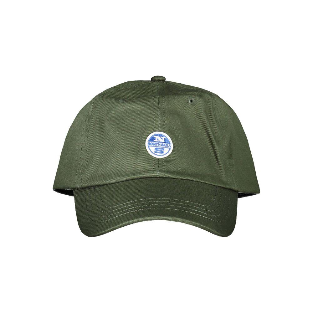 North Sails Green Cotton Men Cap North Sails Dark Olive Green