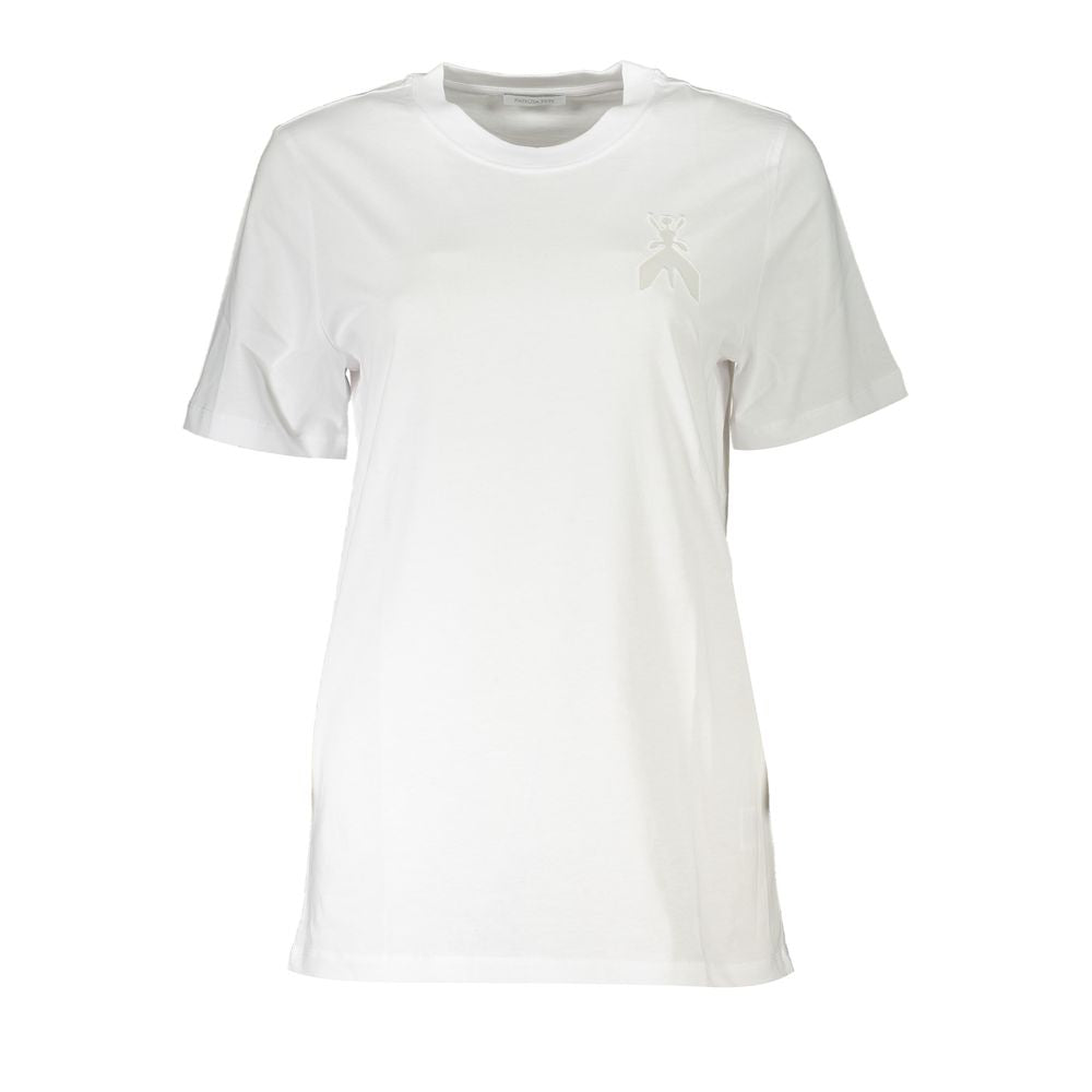 Patrizia Pepe Chic Embroidered Crew Neck Tee Patrizia Pepe Beige